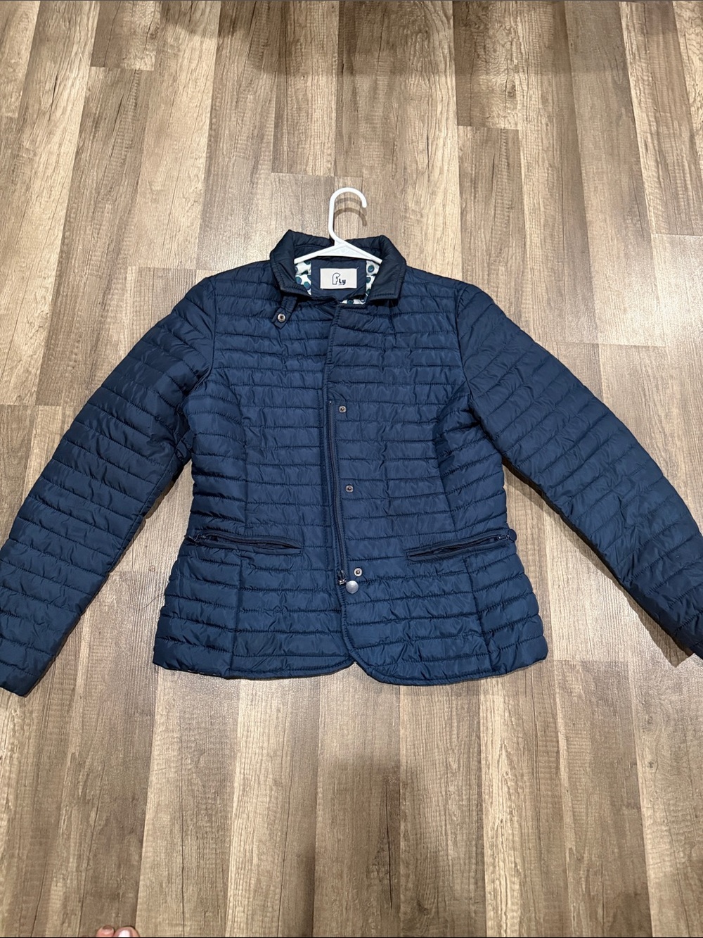 Lightweight Navy Quilted Puffer Jacket by Fly